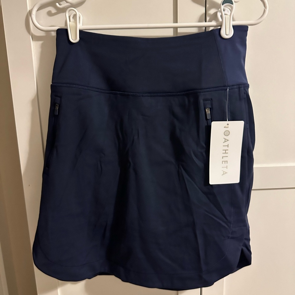 Athleta Fairway golf skort 18”, navy blue, M, NWT